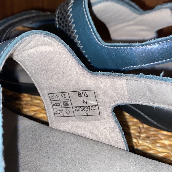 Nudu Navy SAS Leather Women’s Sandal Size 8.5 Narrow - Picture 10 of 16